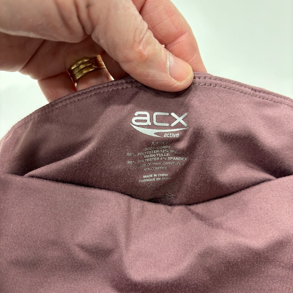 ACX Purple Leggings with Mesh Detail - Picture 4 of 10
